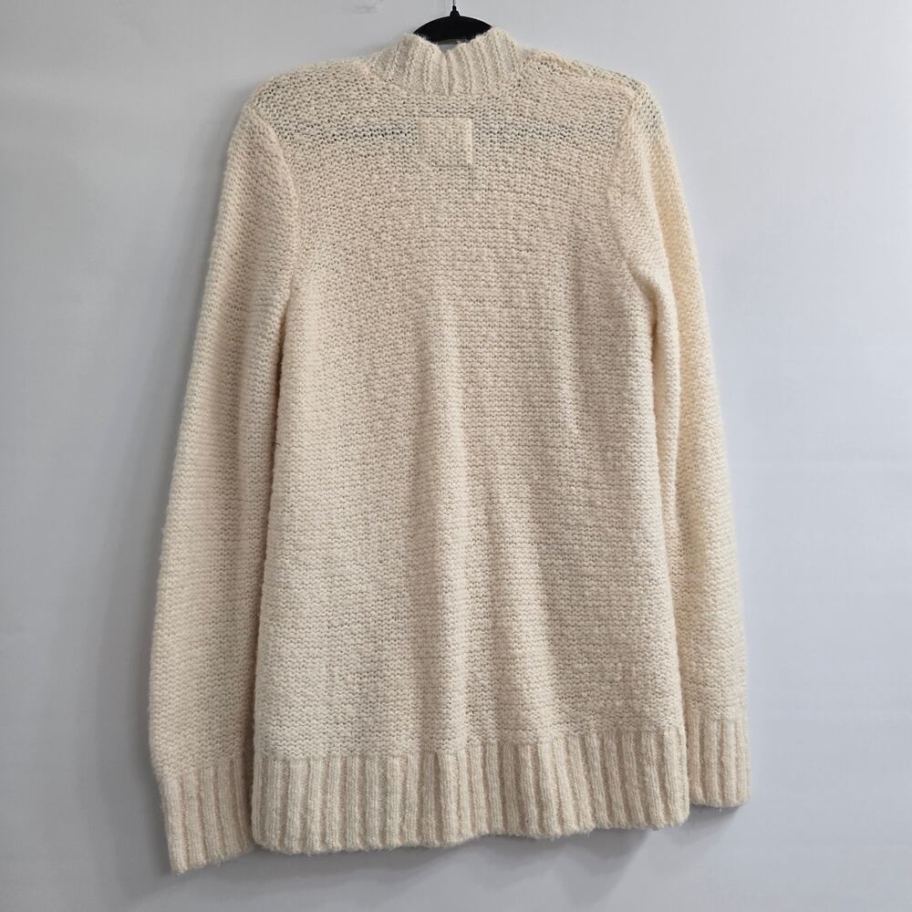 Abercrombie & Fitch Cream Cardigan Sweater L Wool Blend Minimalist Y2K Academia - Picture 3 of 8